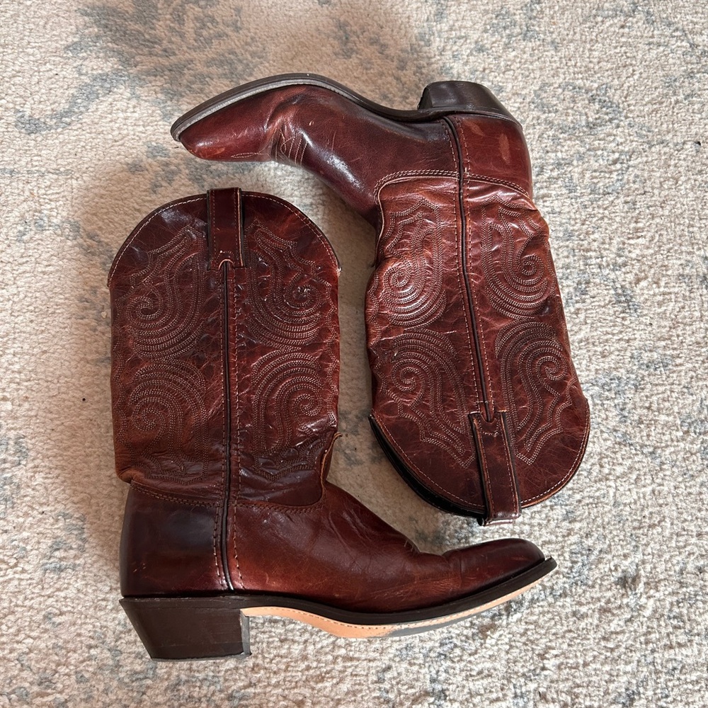 Brown Leather Western Boots Capezio Size 7